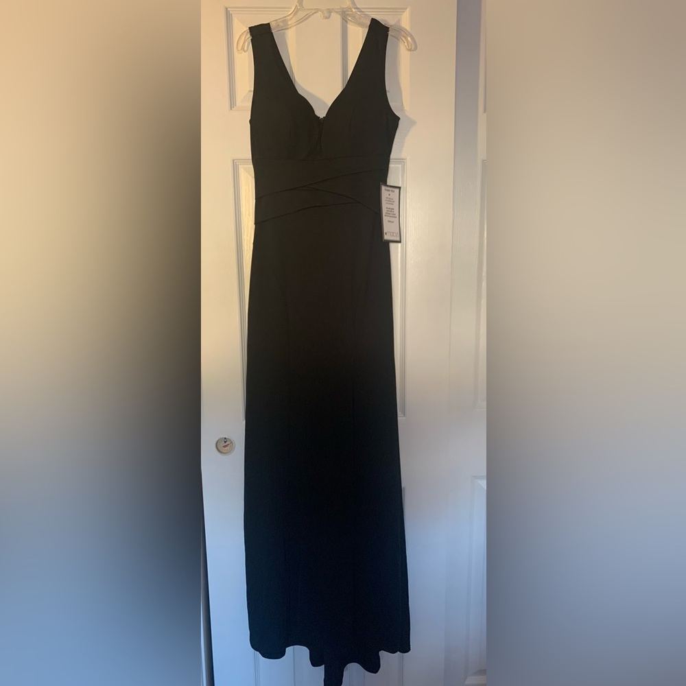 Macy's Classic Black Dress w Side Slit